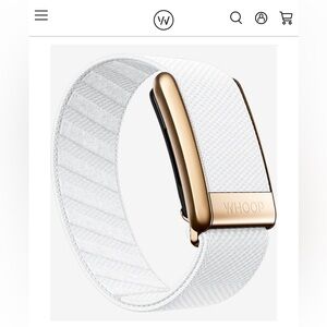 Whoop Band - White with Gold